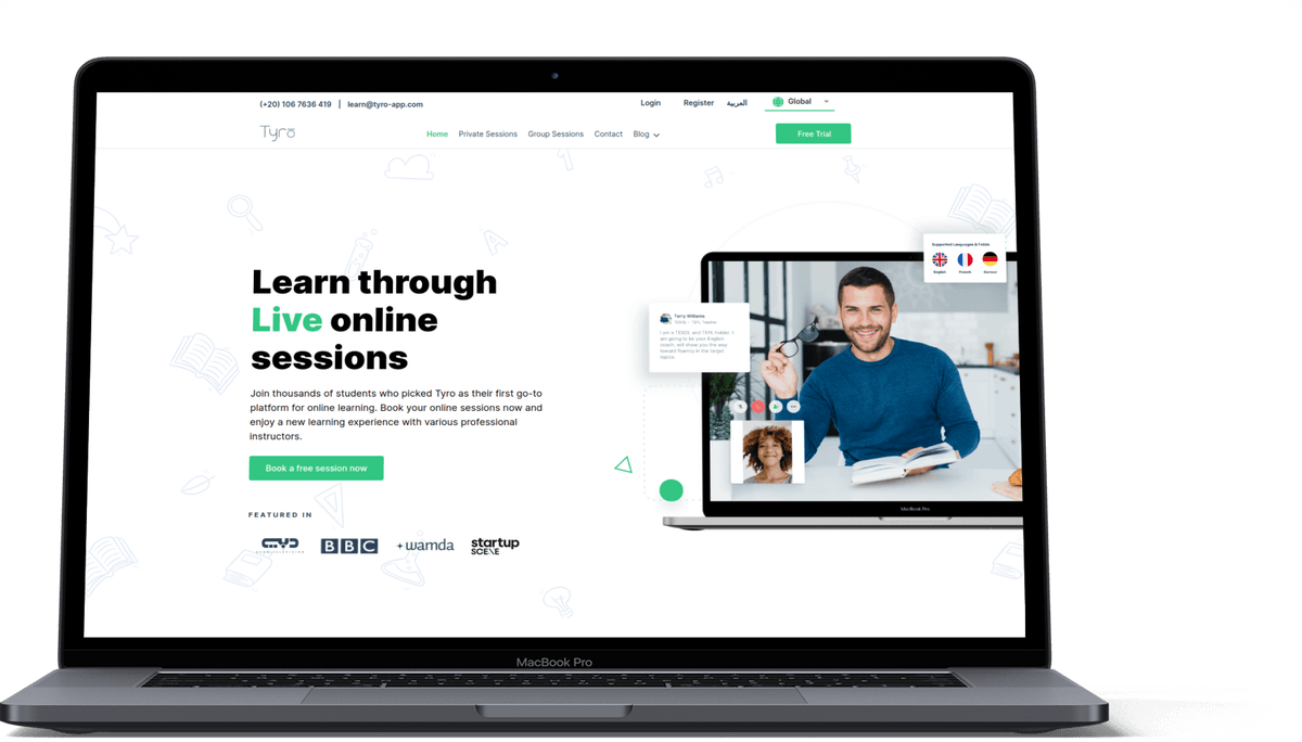 Laptop image of Tyro-app.com